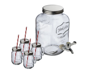Glass dispenser with 4 jugs Braga